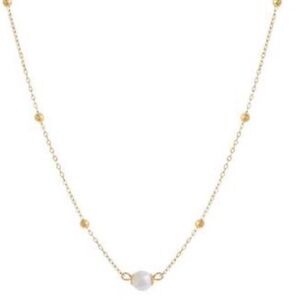 Adina Eden Pearl Ball Chain Necklace
